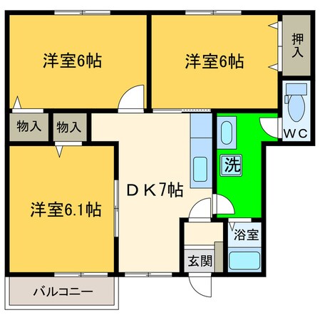 ハッピースクエア―Ⅱの物件間取画像